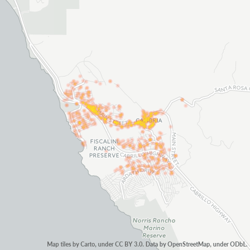 93428 Business Density Heatmap