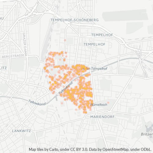 Heatmap für plz 12105