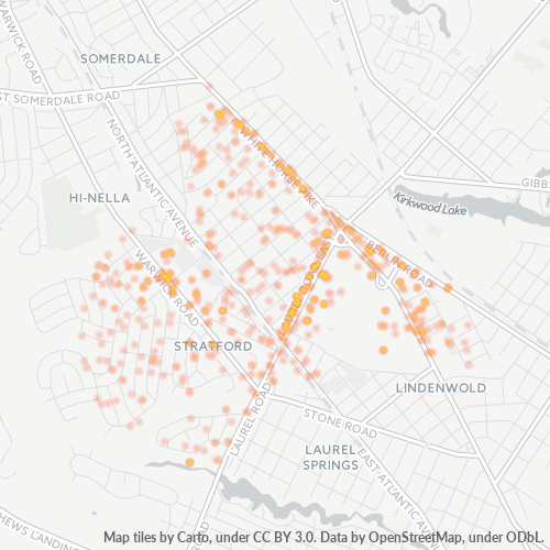 08084 Business Density Heatmap