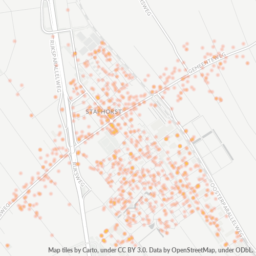 Heatmap voor postcode 7951