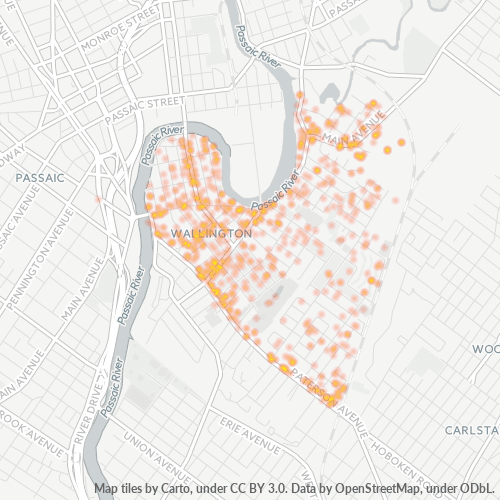 07057 Business Density Heatmap