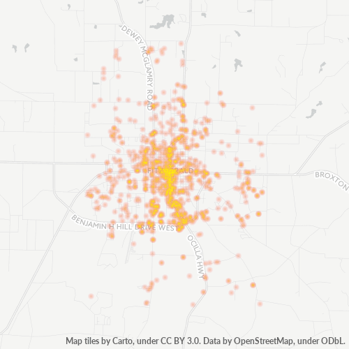 31750 Business Density Heatmap