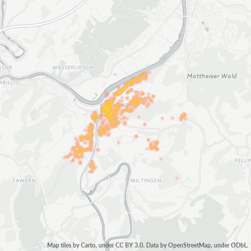 Heatmap für plz 54329