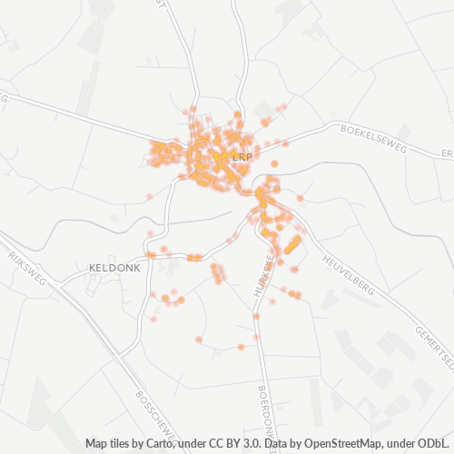 Heatmap voor postcode 5469