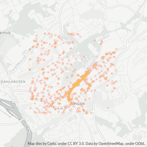 Heatmap für plz 44879