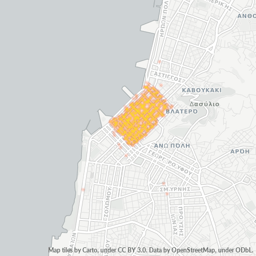 262 21 Χάρτης θερμότητας πυκνότητας επιχείρησης