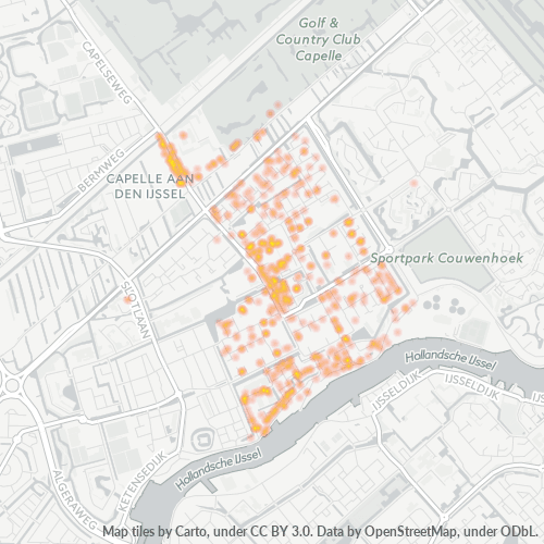 Heatmap voor postcode 2903