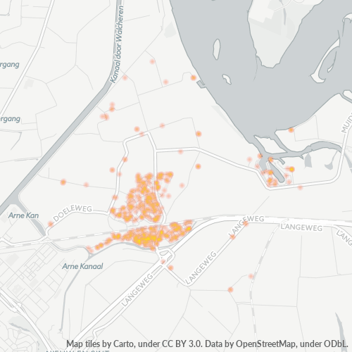 Heatmap voor postcode 4341