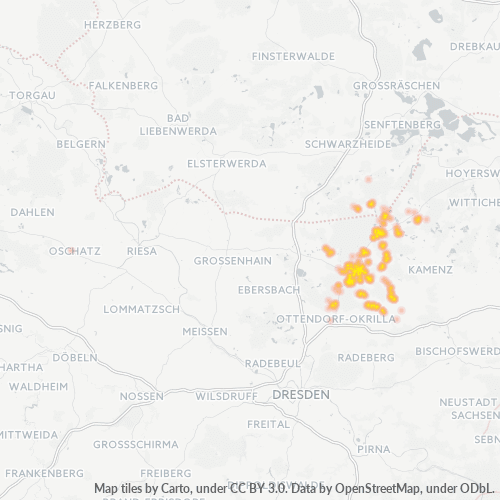 Heatmap für plz 01936