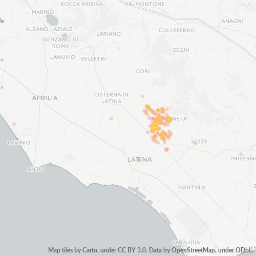 Mappa di calore per cap 04013