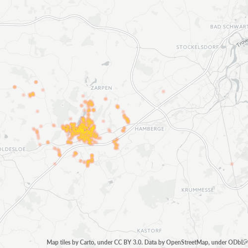 23858 Standortdichte-Heatmap