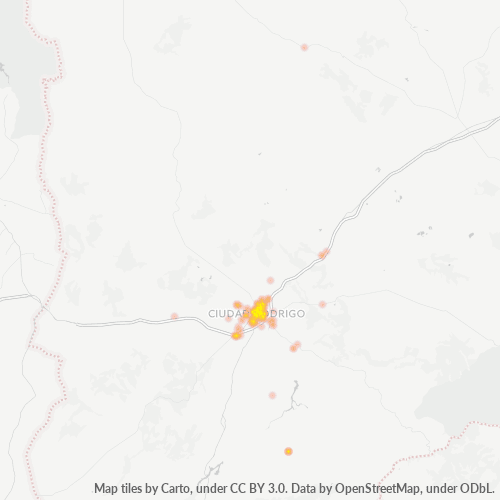 37500 Mapa de calor de densidad empresarial