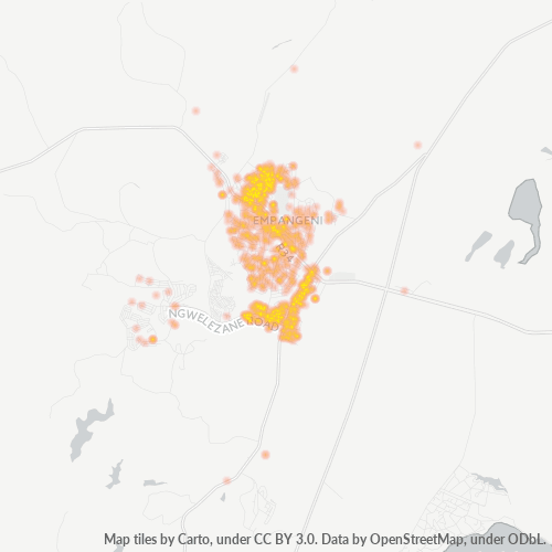 3880 Hittekaart vir Besigheidsdigtheid