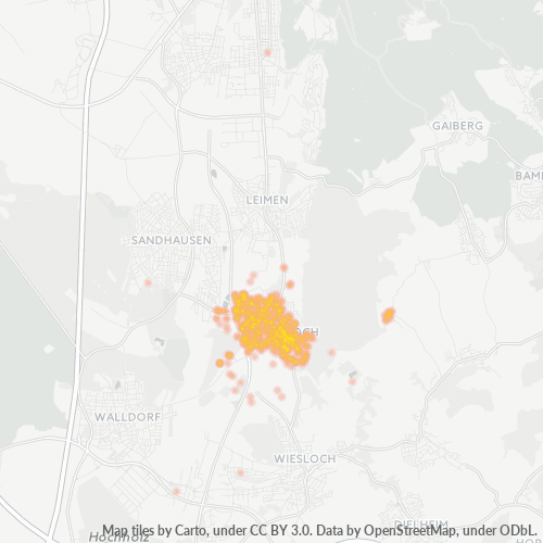 Heatmap für plz 69226