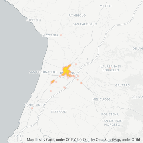 Mappa di calore per cap 89025