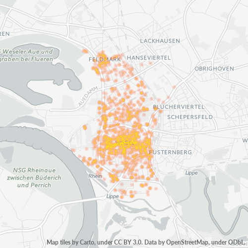 Heatmap für plz 46483