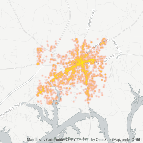 37066 Business Density Heatmap
