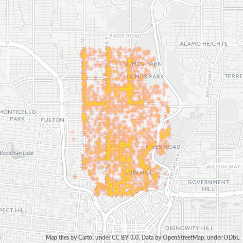 78212 Business Density Heatmap