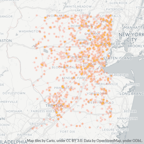 08825 Business Density Heatmap