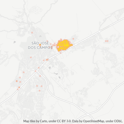 12220-000 Mapa de calor de densidad empresarial