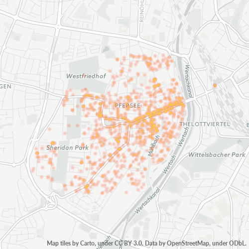 Heatmap für plz 86157