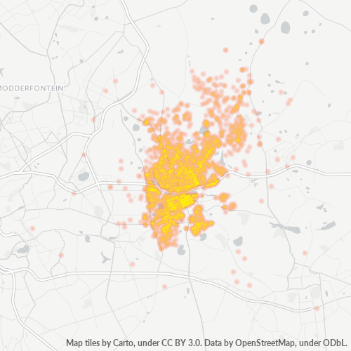 1501 Hittekaart vir Besigheidsdigtheid