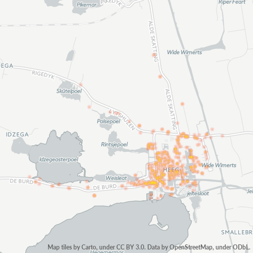 Heatmap voor postcode 8621