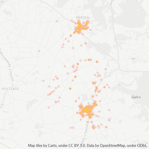 Heatmap für plz 49586