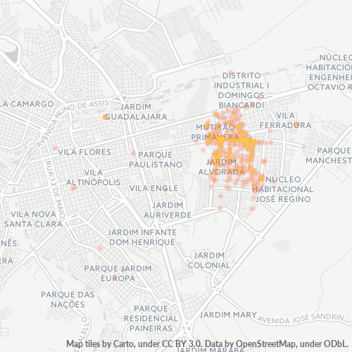 17032-000 Heatmap de Densidade da Empresa