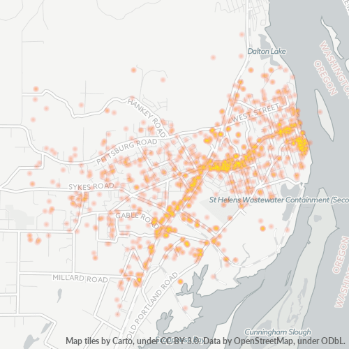 97051 Business Density Heatmap