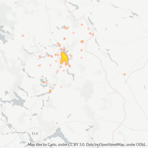 19-400 Mapa intensywności działalności gospodarczej