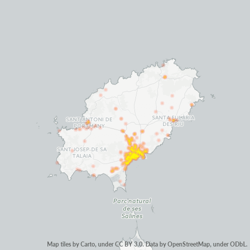 Mapa de calor para código postal 07800