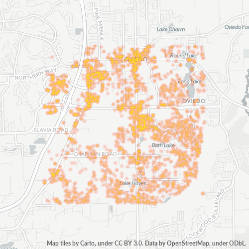 32765 Business Density Heatmap