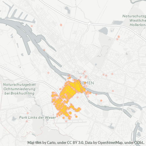 28199 Standortdichte-Heatmap
