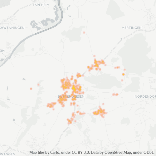 Heatmap für plz 86647