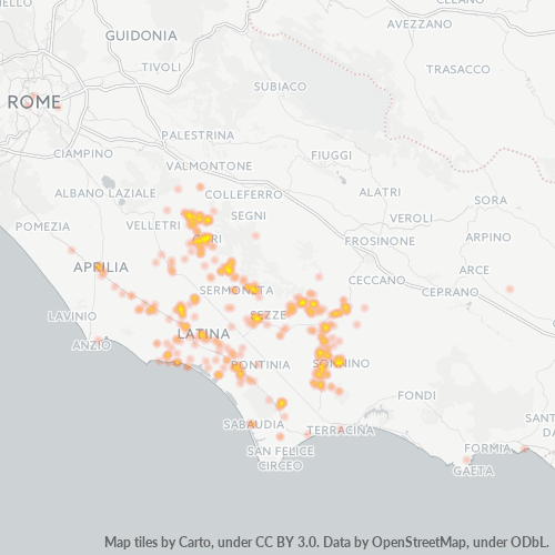 Mappa di calore per cap 04010