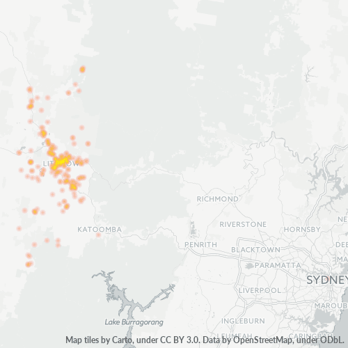 2790 Business Density Heatmap