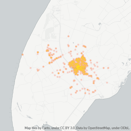 Heatmap voor postcode 1791