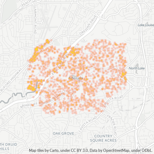 30345 Business Density Heatmap