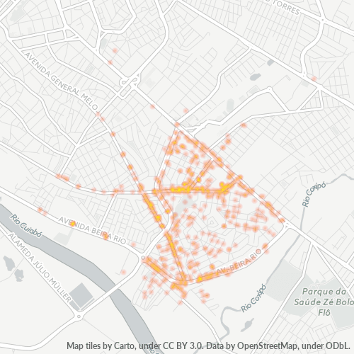 78070-000 Heatmap de Densidade da Empresa