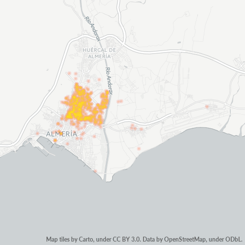 Mapa de calor para código postal 04009
