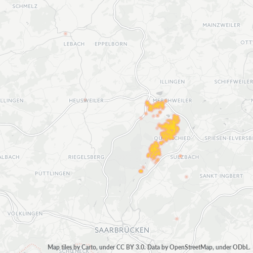66287 Standortdichte-Heatmap