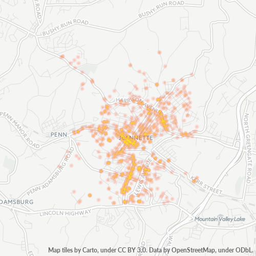 15644 Business Density Heatmap