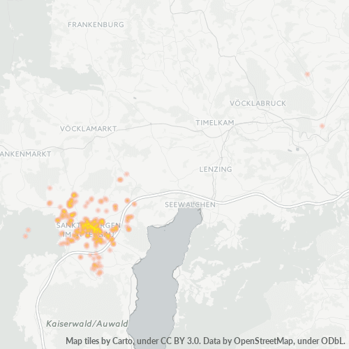 Heatmap für postleitzahl 4880