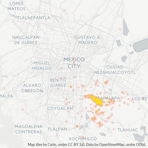 09830 Mapa de calor de densidad empresarial