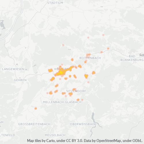 Heatmap für plz 07426