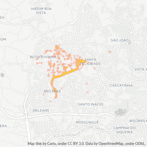 82320-000 Mapa de calor de densidad empresarial
