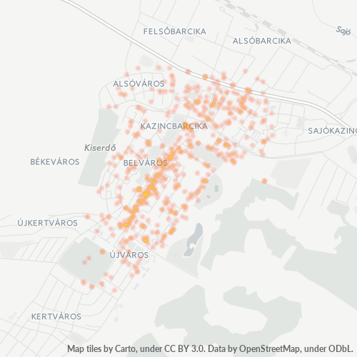 3700 Vállalati sűrűségi térkép