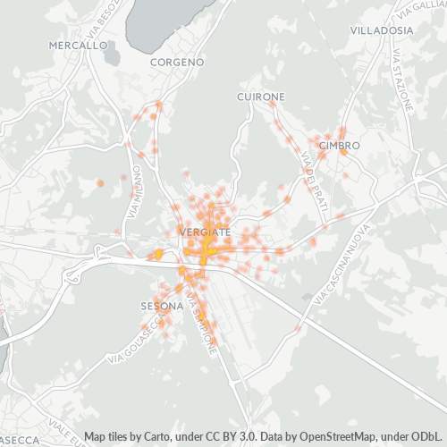 Mappa di calore per cap 21029