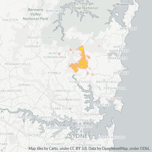 2085 Business Density Heatmap